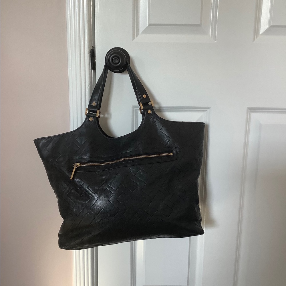 Tory Burch Black Leather Tote